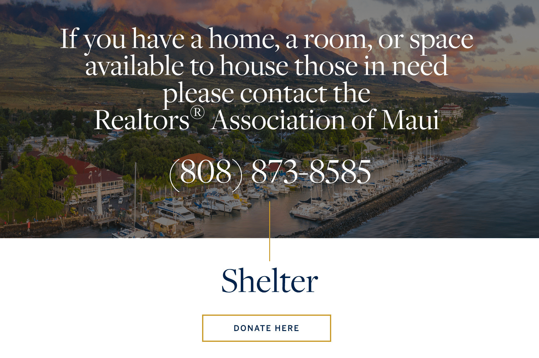 Maui Shelter Donate RAM
